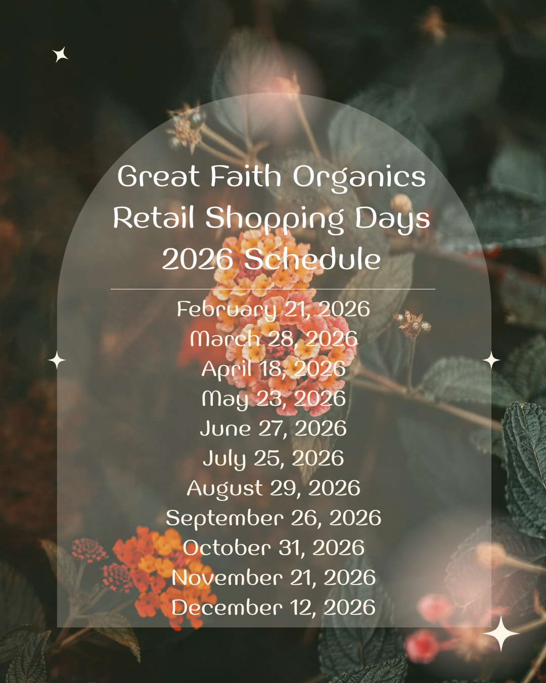 Retail Shopping Schedule 2026