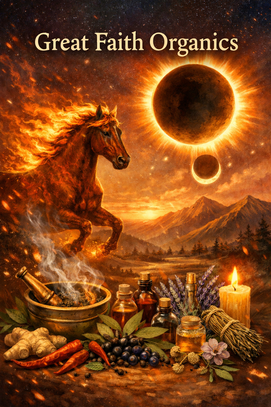 February's Fiery Horse and Solar Eclipse