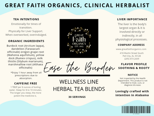 Ease the Burden Wellness Line Tea Blend
