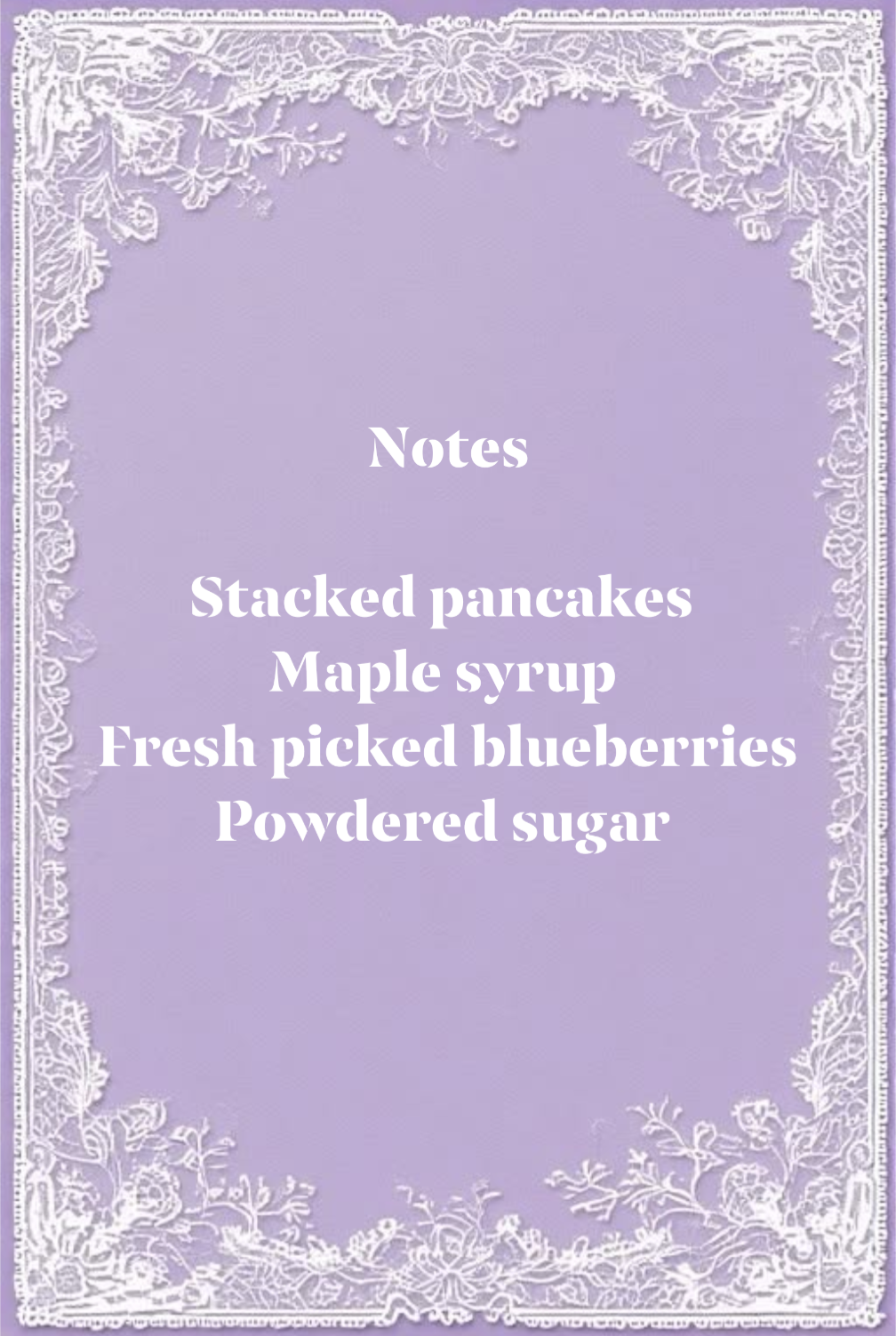 Blueberry Pancakes Milky Mist